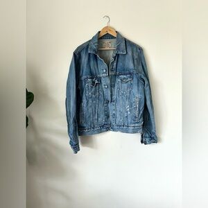 Polo Ralph Lauren Denim Jean Jacket Size Large Blue 90s Medium Wash Streetwear